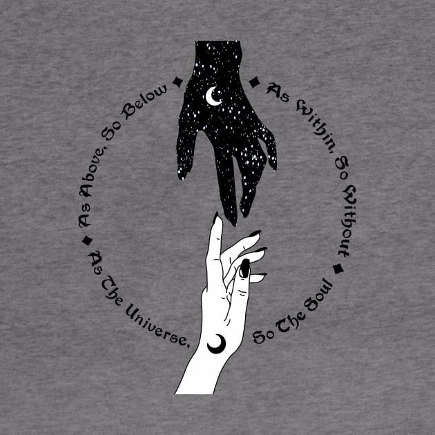 Hand and Moon Print by MillerDesigns